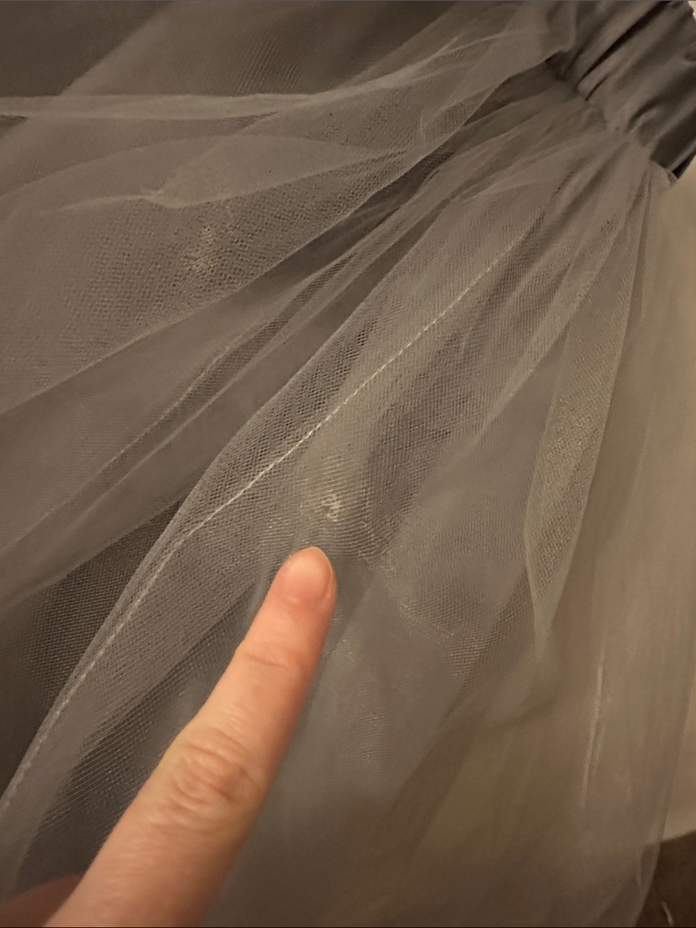 Grey Tulle Maxi Skirt - Women - Picture 2 of 3